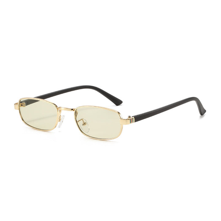 Elegante Vintage-inspirierte rechteckige Sonnenbrille Karnz