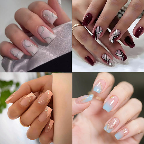 Elegante französische Tipp Acryl Nagelkunst Karnz