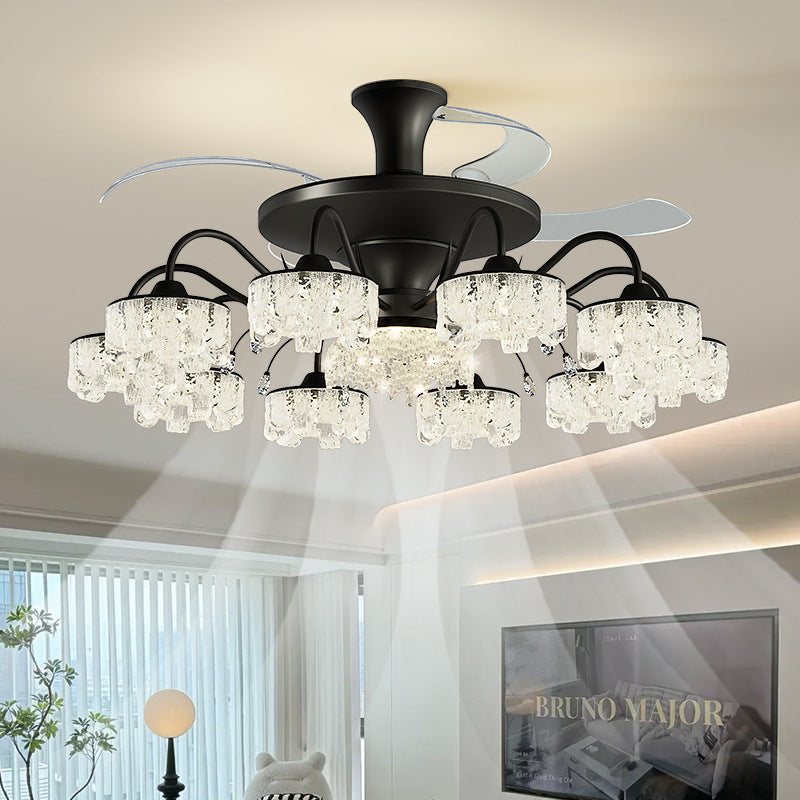 Moderne Kristall-Deckenventilator