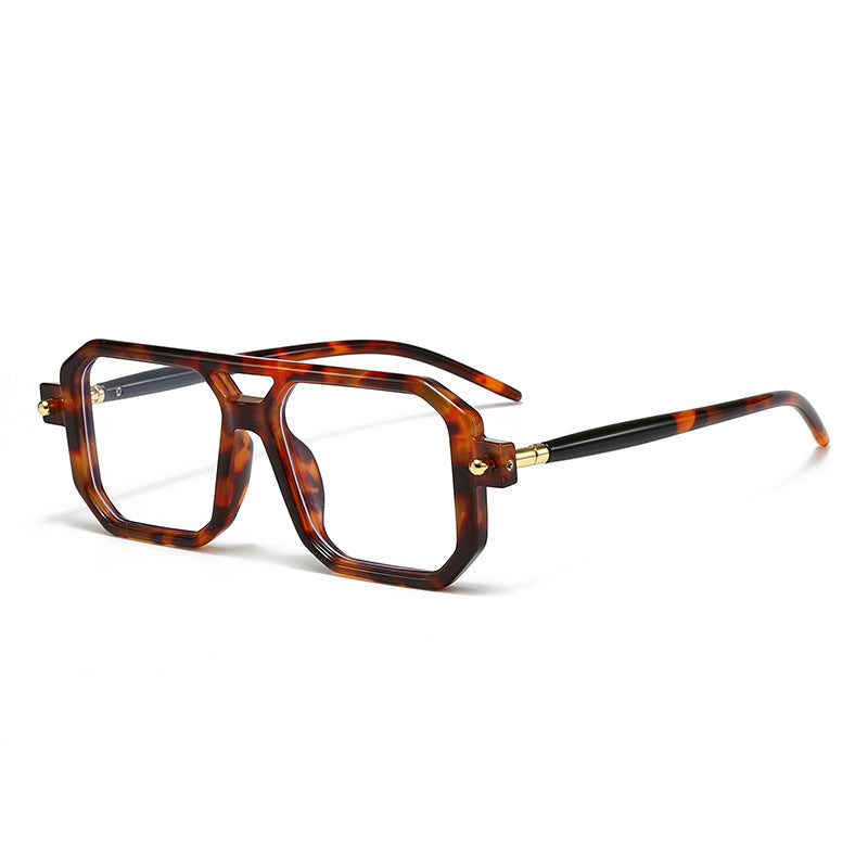 Damen oversized rechteckige Brille Karnz