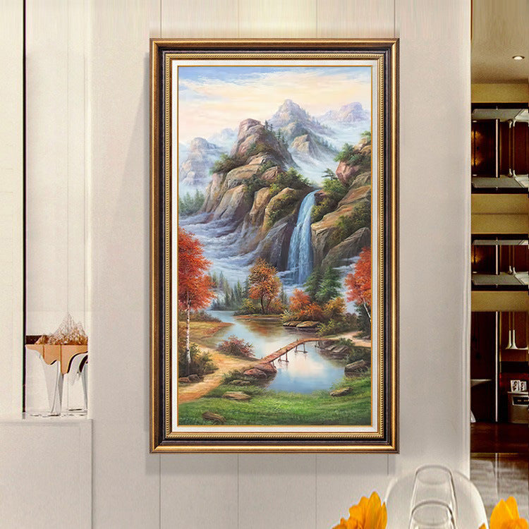 Elegante Schwan Landschaft Gerahmtes Kunstwerk
