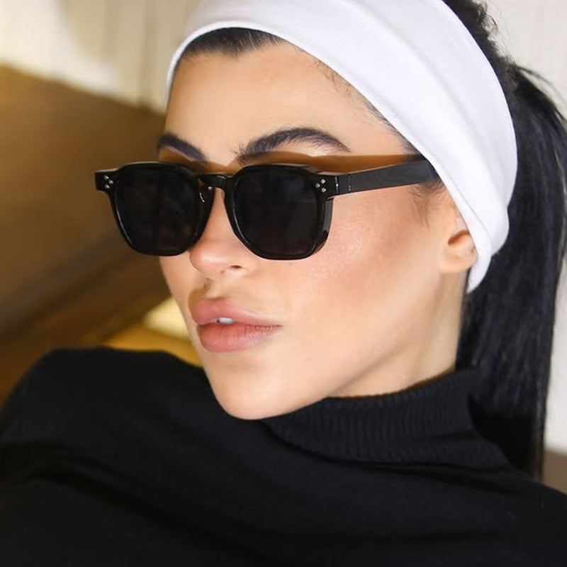 Damen modische Sonnenbrille im trendigen Hexagon-Design Karnz