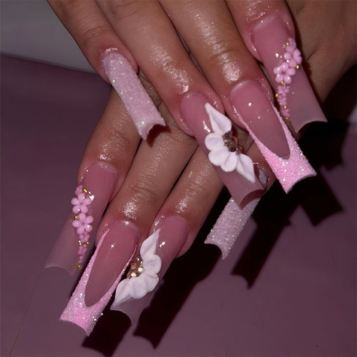 Elegantes Floral Press-On Nagelkunstset Karnz 1788496102