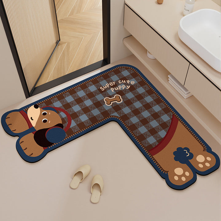 Lustiger Cartoon Hund Formen Badezimmermatte