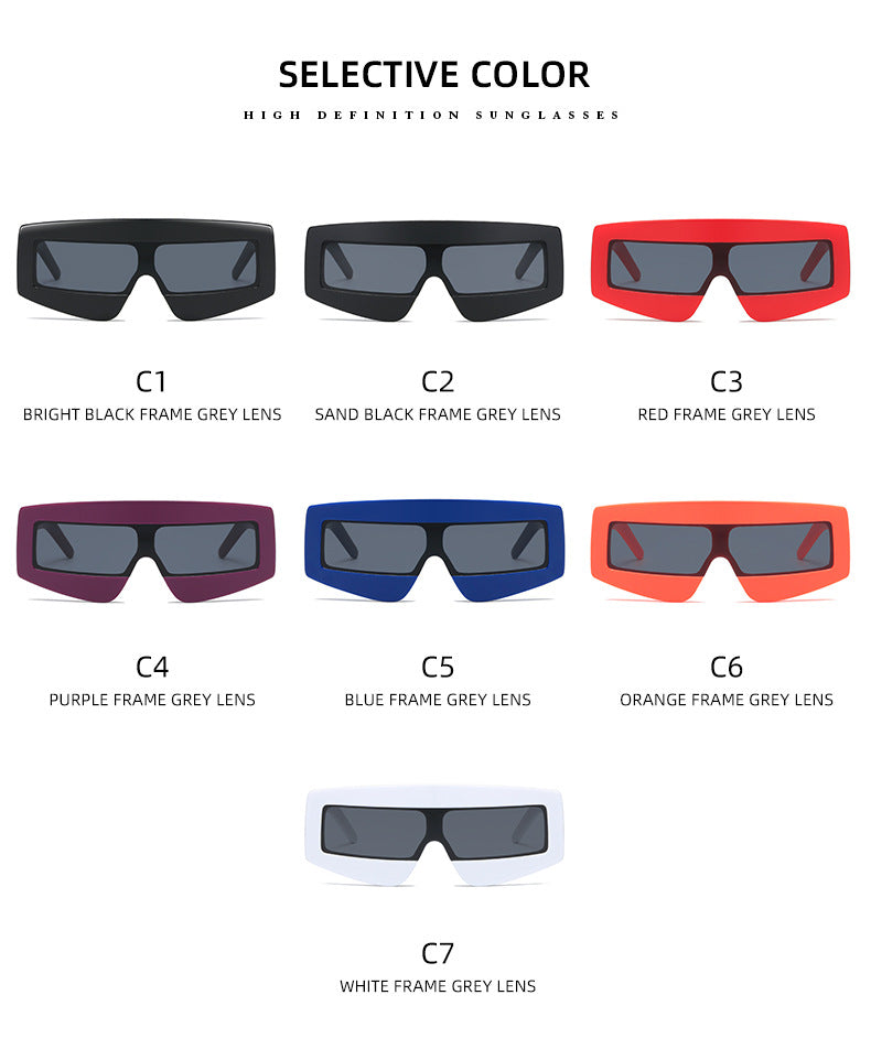 Damen futuristische Sonnenbrille im chunky Design Karnz