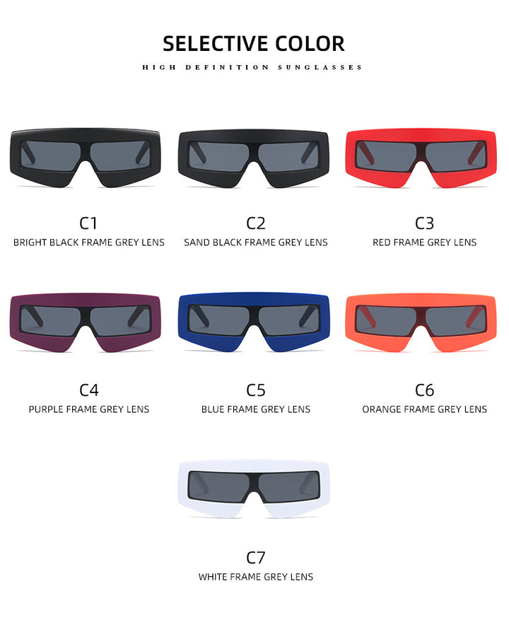 Damen futuristische Sonnenbrille im chunky Design Karnz