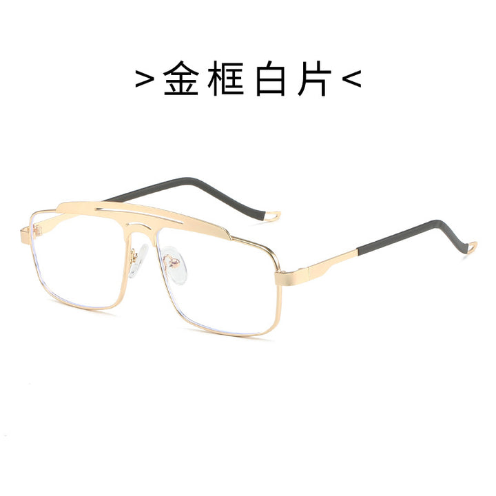 Damen Modische Brille mit schmalem Metallrahmen Karnz
