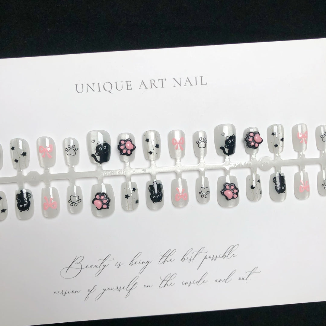 Verspielt Katzen-Themen Nagelkunst Set