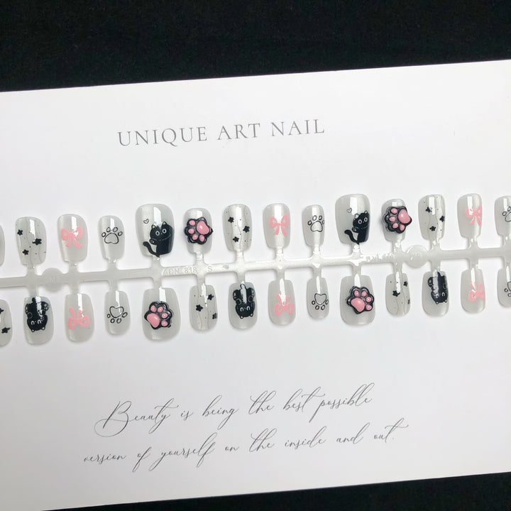 Verspielt Katzen-Themen Nagelkunst Set