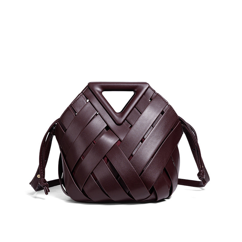 Handgefertigte Geflochtene Leder-Handtasche Karnz