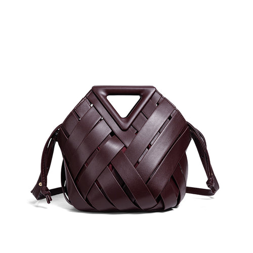 Handgefertigte Geflochtene Leder-Handtasche Karnz