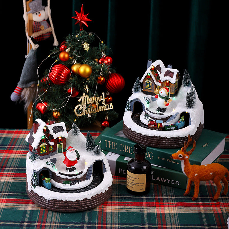 Beleuchtete Weihnachtsdorf Figur Karnz