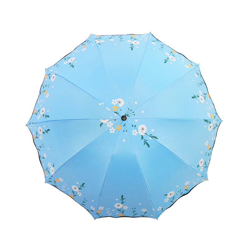 Damen blumenverzierter Regenschirm Karnz