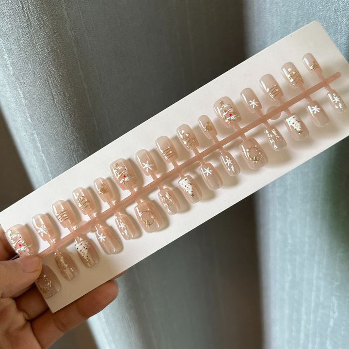 Künstlerisches Ombre Press-On Nagelspitzen Set Karnz