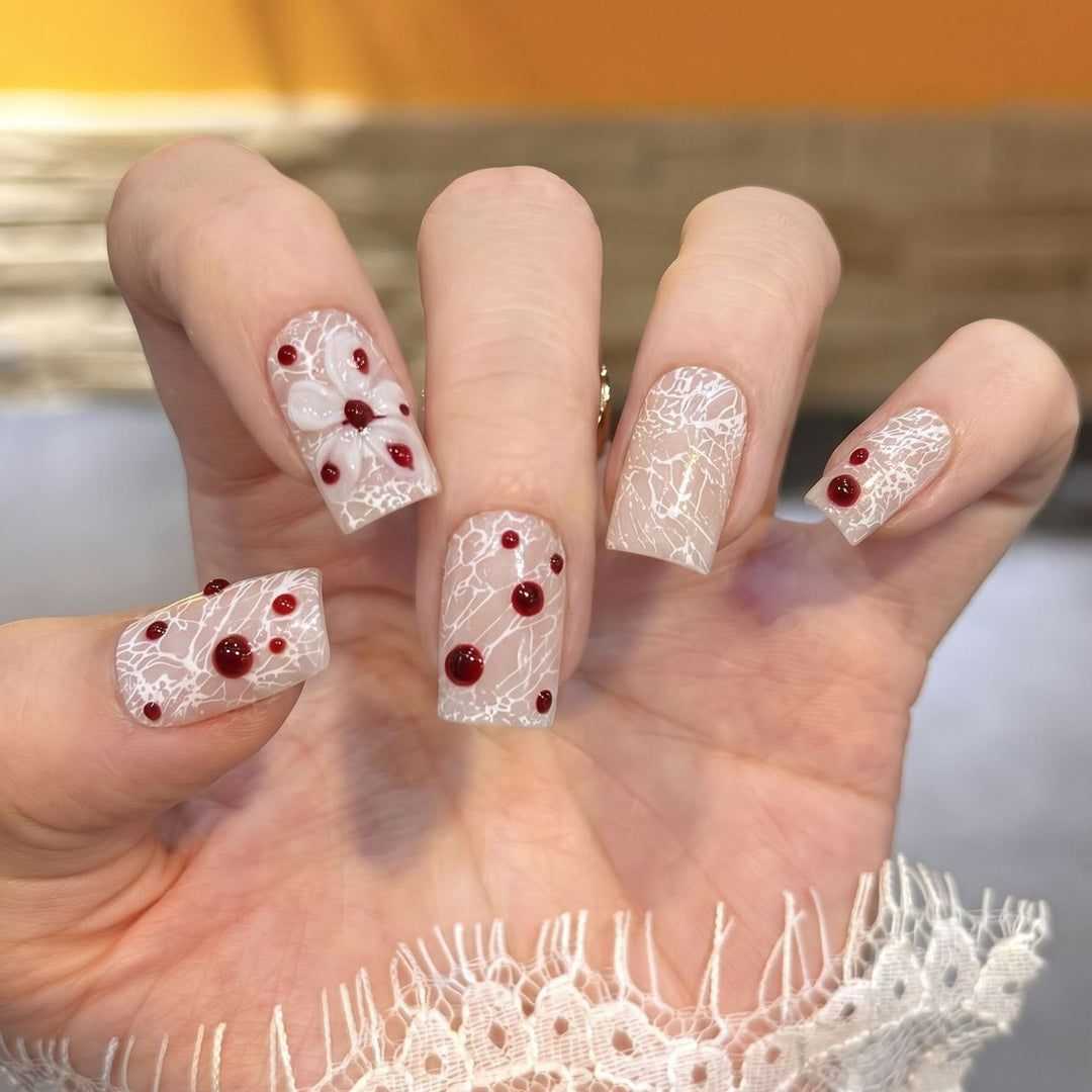Künstlerisches Press-On Nagelkunst-Set mit einzigartigem Design Karnz