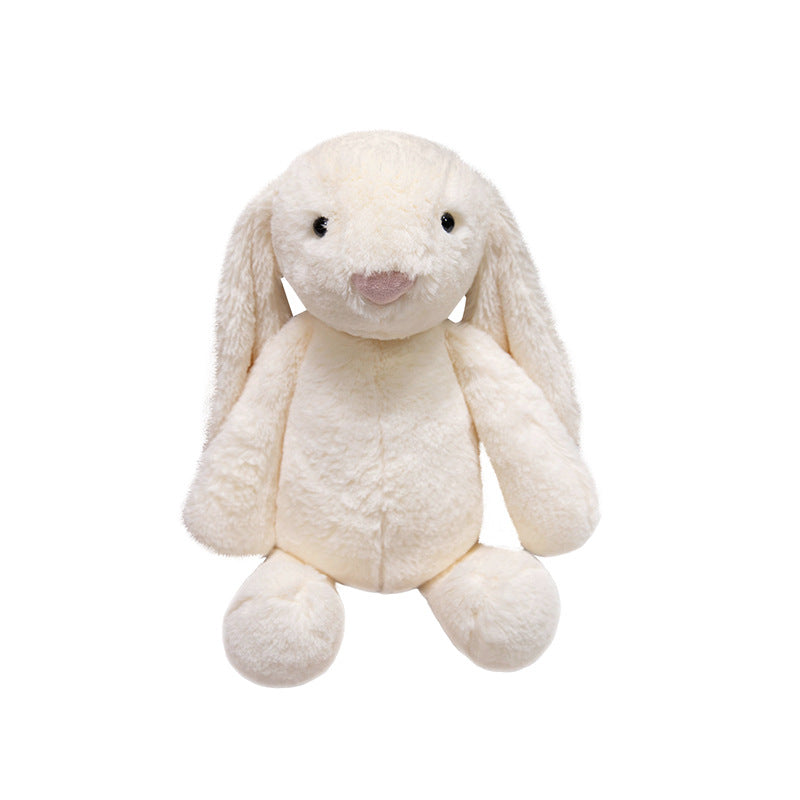 Plüsch-Langohren-Sitzender Hase Kuschelpuppe mit ultra-weichem Kunstfell und gestickten Details Karnz