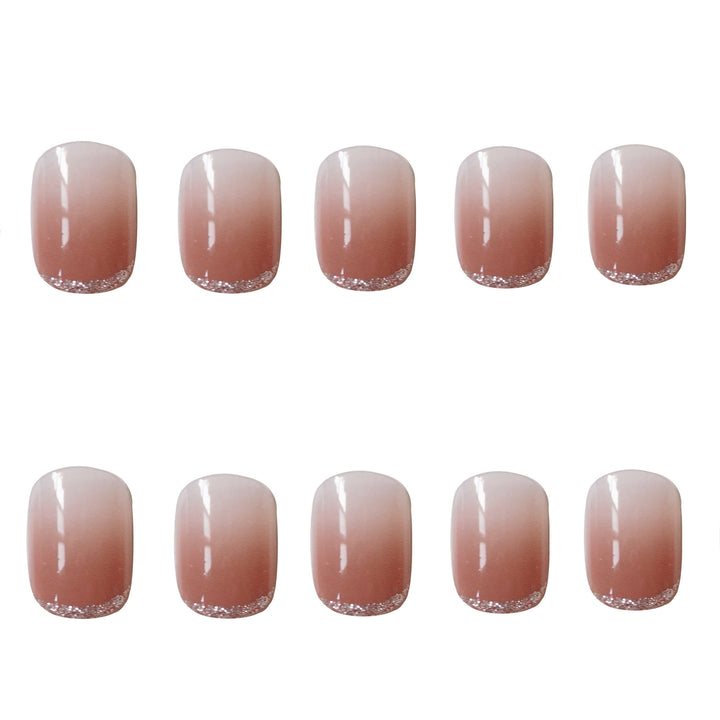 Stylisches Press-On Nagelset mit elegantem Ombre-Design Karnz