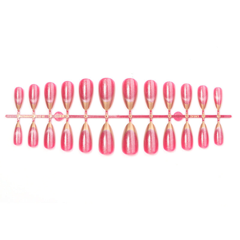 Elegante Stiletto Press-On Nail Art Set mit schimmerndem Gloss-Finish Karnz