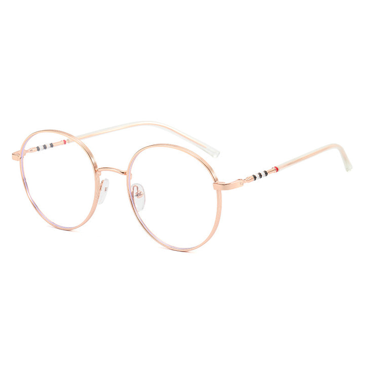 Damen modische runde Sonnenbrille mit elegantem Metallrahmen Karnz