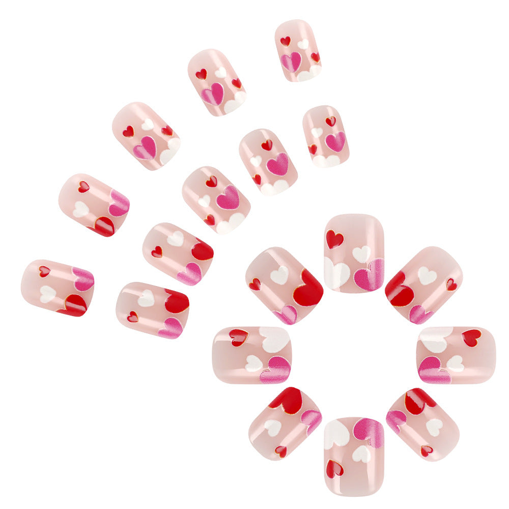 Herz-Dekorierte Druck-Nagelkunst Karnz