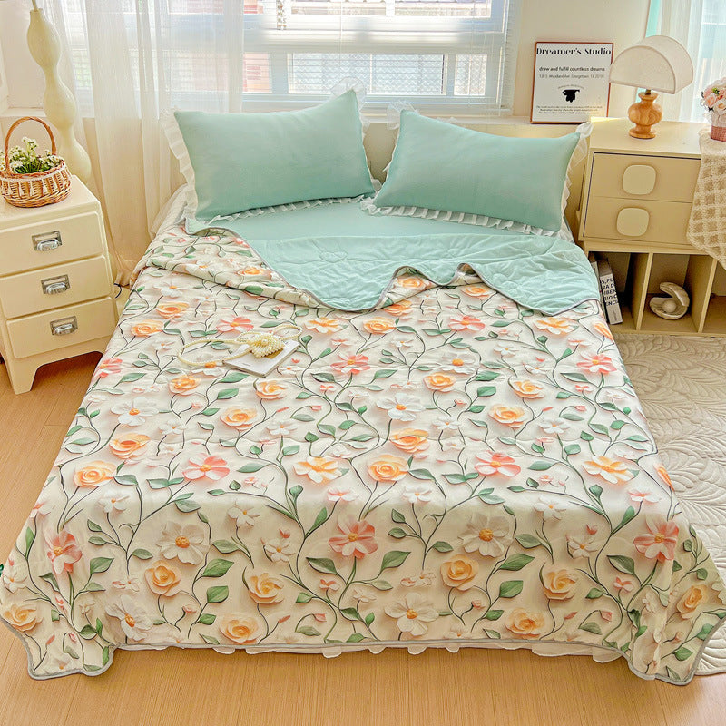 Blumenmuster leichte Decke