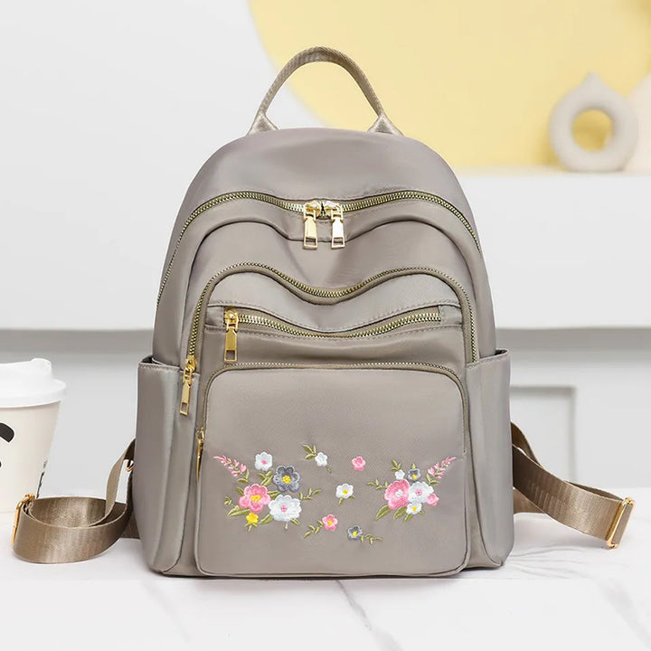 Frauen Floral Bestickter Rucksack Karnz