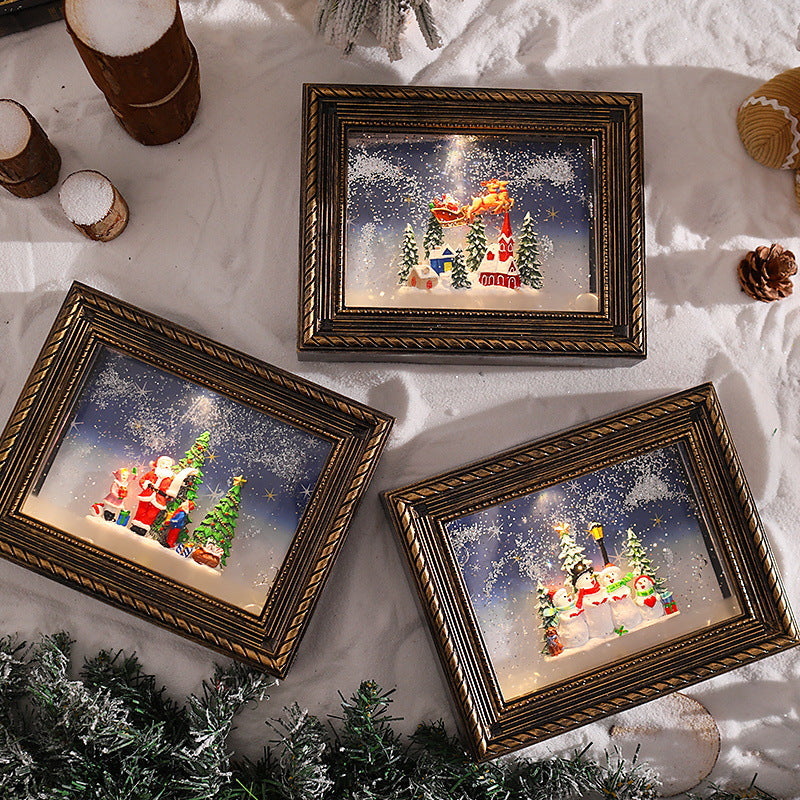 Dekoratives Weihnachtsmotiv mit Schneemännern Karnz
