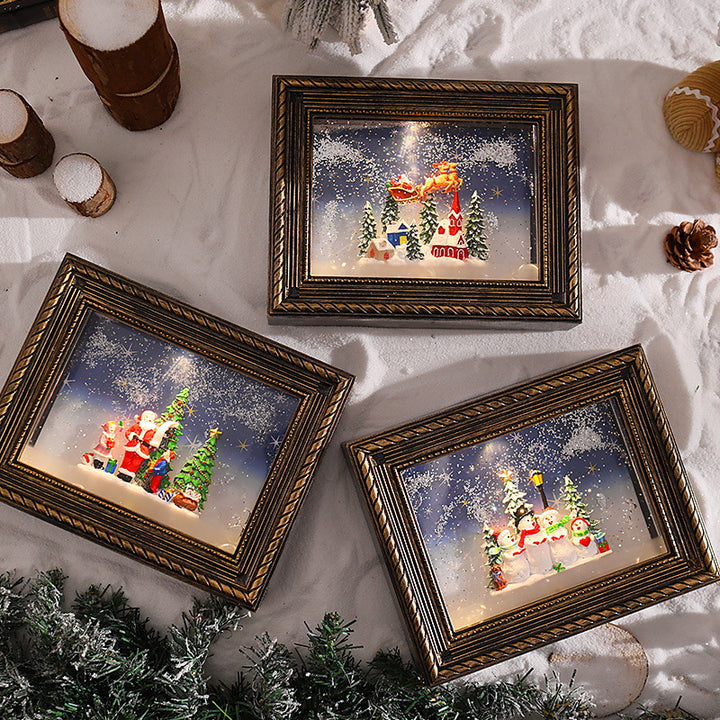 Dekoratives Weihnachtsmotiv mit Schneemännern Karnz