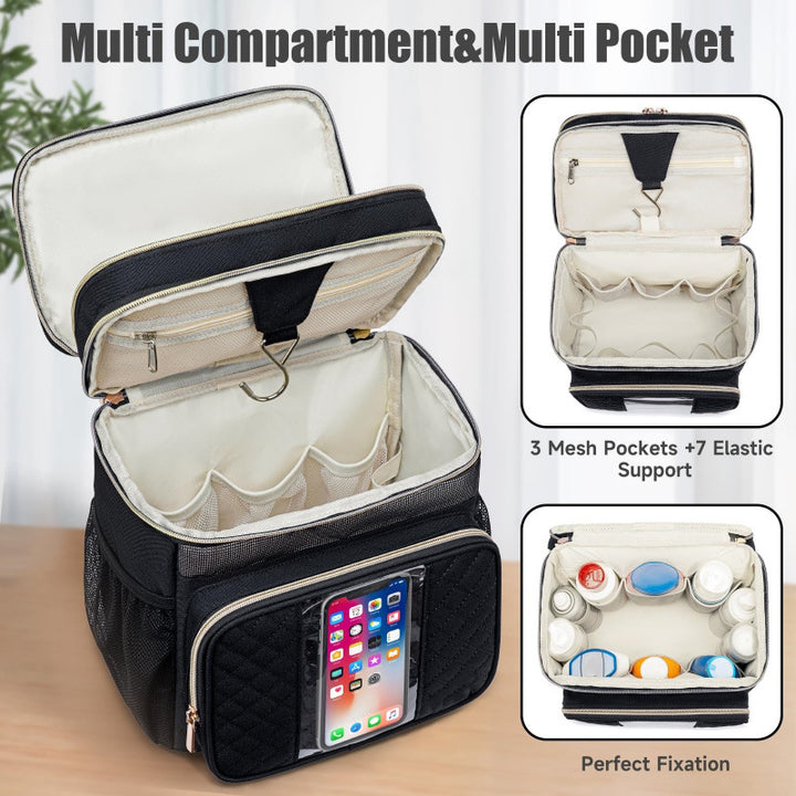 Kosmetik-Organizer Tasche mit Vielseitiger Fächeraufteilung Karnz