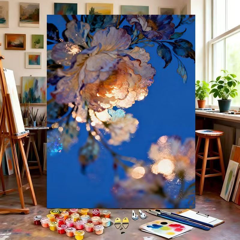 Floral Fantasy Malen nach Zahlen Kunstkit Karnz