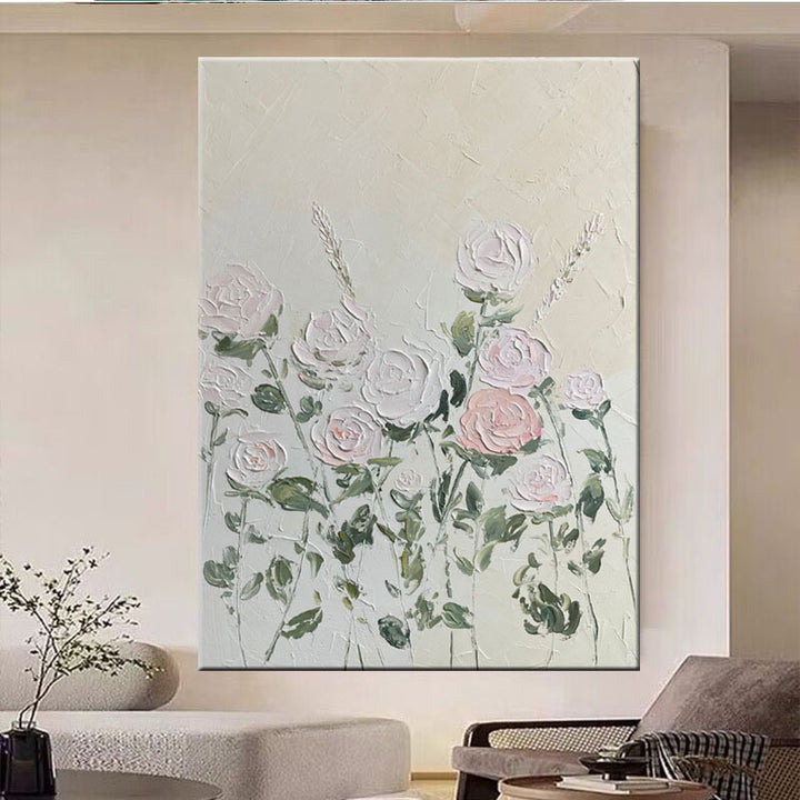 Texturiertes Blumendekor für die Wand