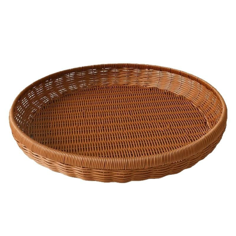Unisex Runder Rattankorb Karnz