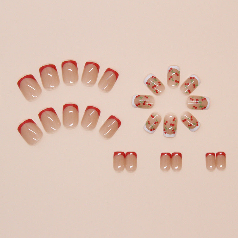 Blumige Acryl Press-On Nagelspitzen Karnz