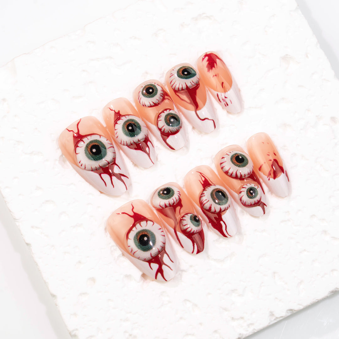 Augen-Themen Stiletto Press-On Nagelkunst Set Karnz