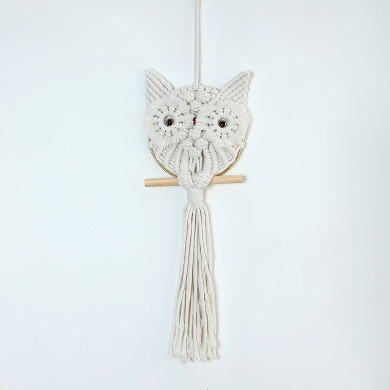 Macrame Eule Wandbehang Karnz