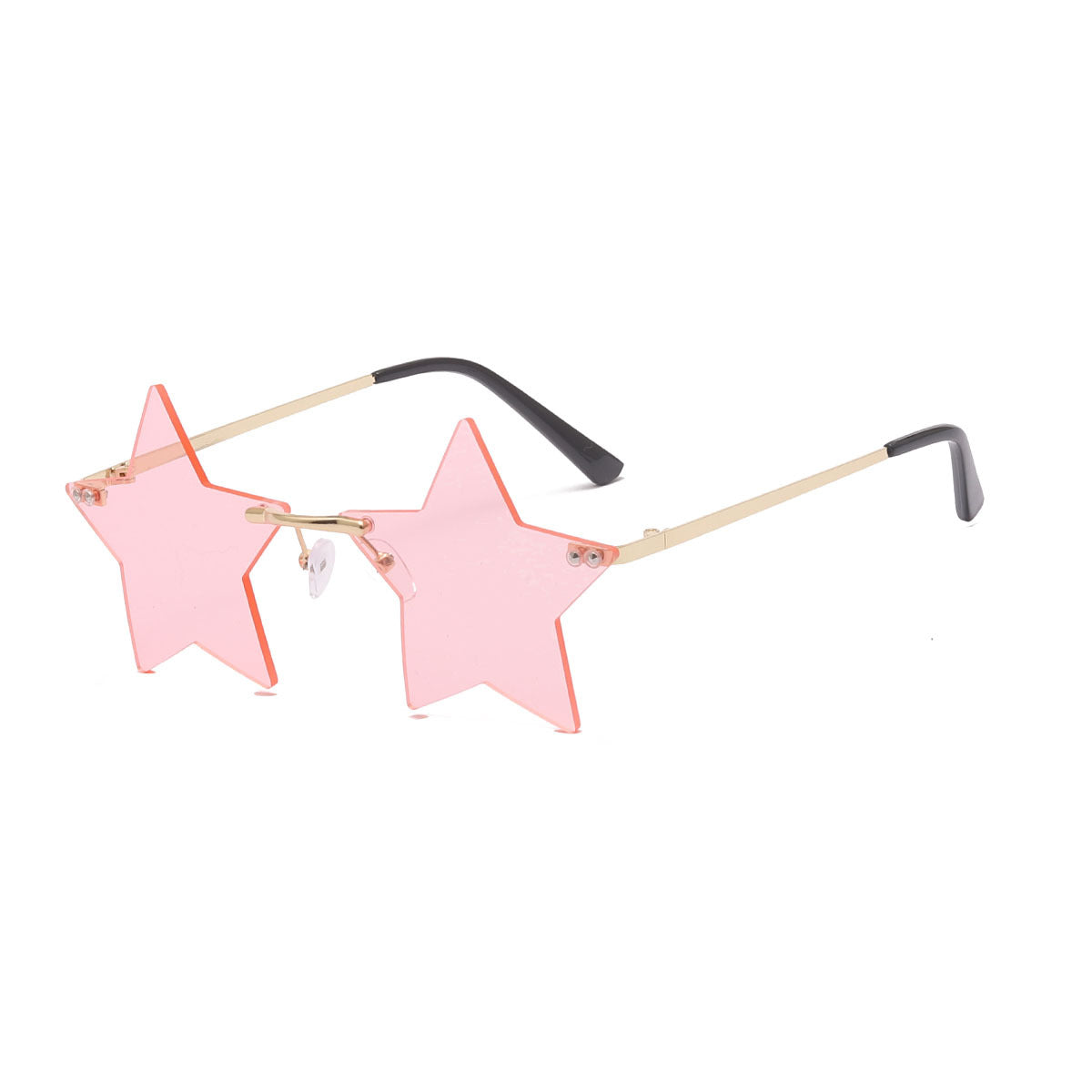 Damen auffällige Sonnenbrille mit sternförmigem Rahmen und gradienten Gläsern Karnz