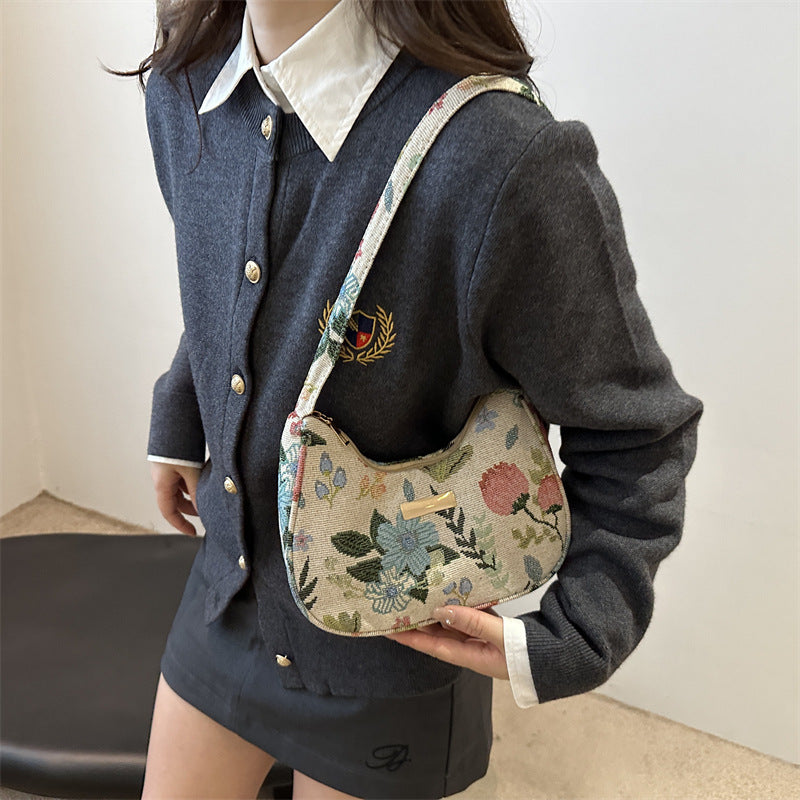 Erdbeer-Druck Mini Crossbody-Handtasche