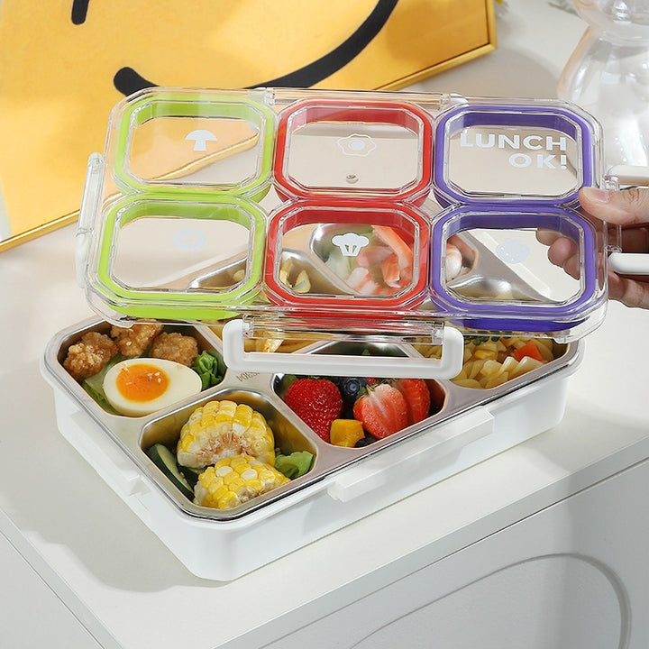 Multisection Lebensmittelaufbewahrung Bento-Box mit intelligentem Verriegelungsmechanismus