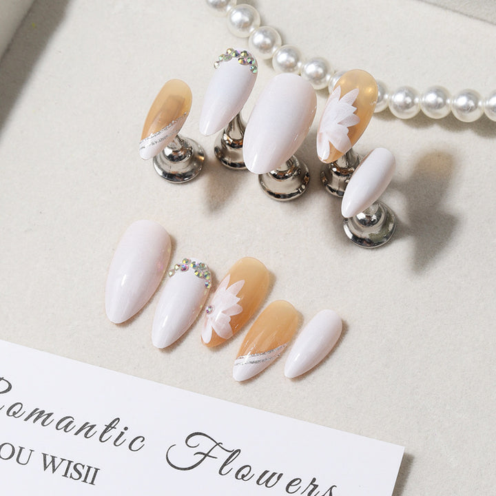 Elegantes botanisches Themen-Presse-Nagelset Karnz