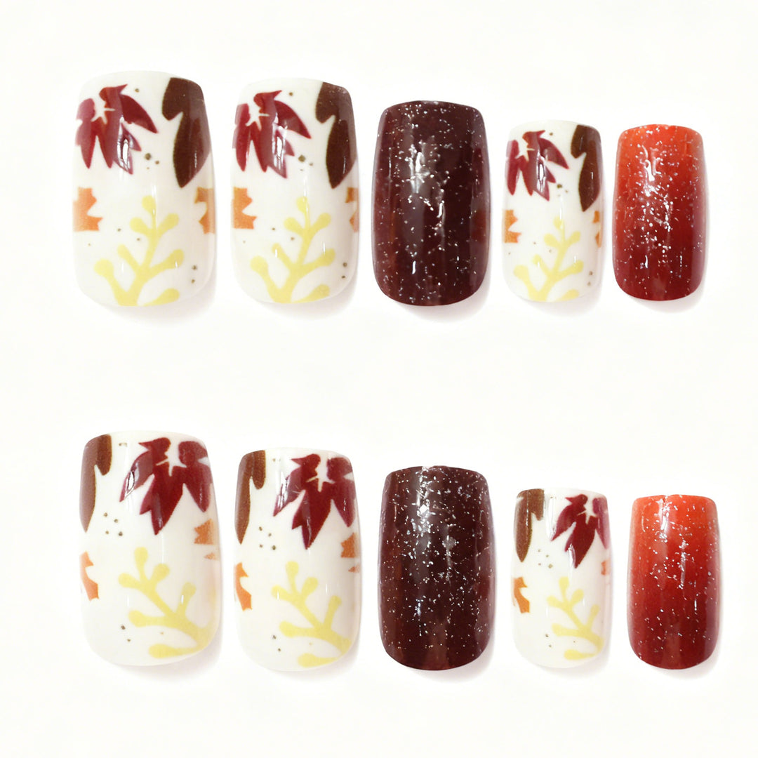 Herbstinspiriertes Nagelkunstset Karnz