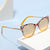 Damen trendige Katzenaugen Sonnenbrille mit verspiegelten Gläsern Karnz