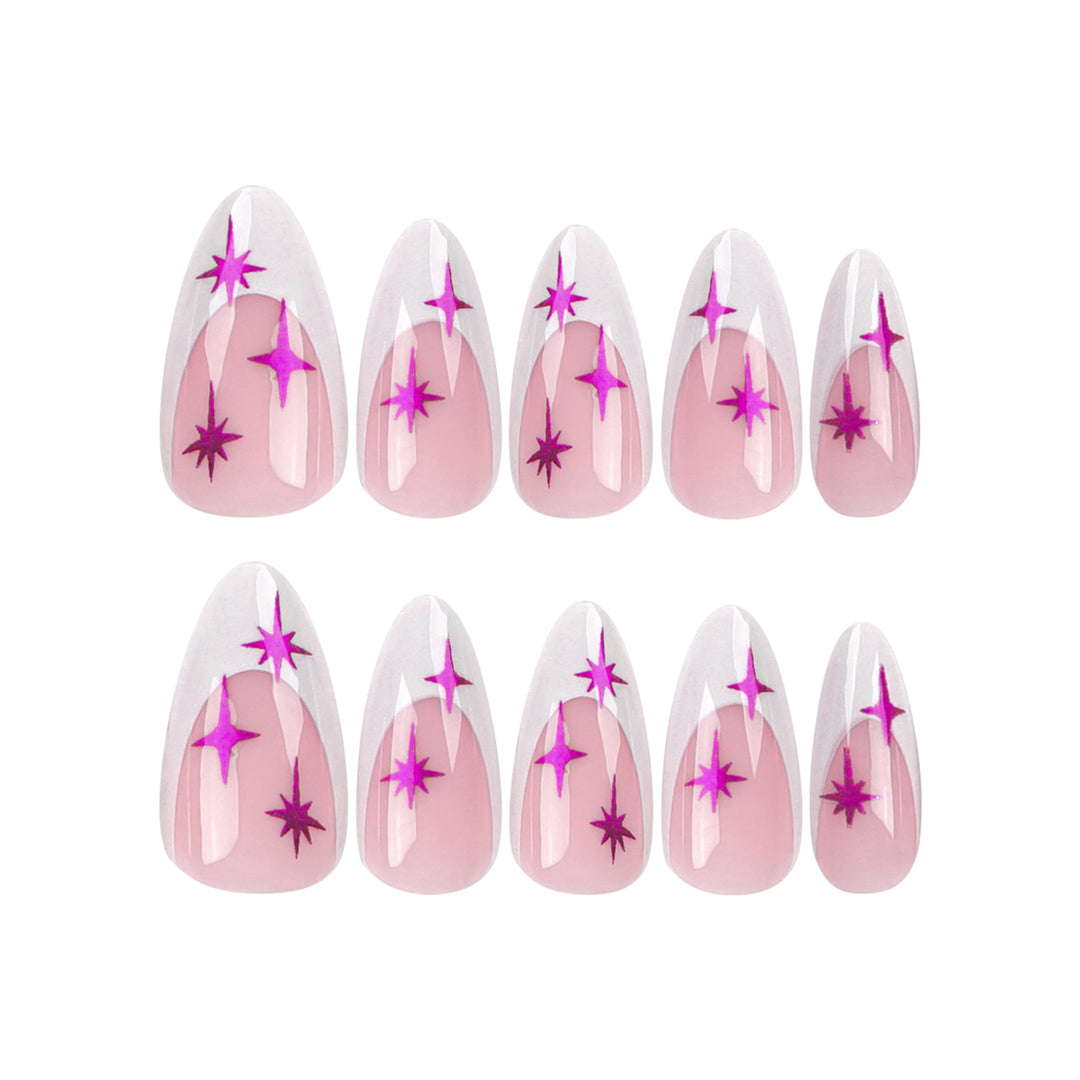 Kunstvolle Stiletto-Nägel mit modernem Design und Glitzerdetails Karnz