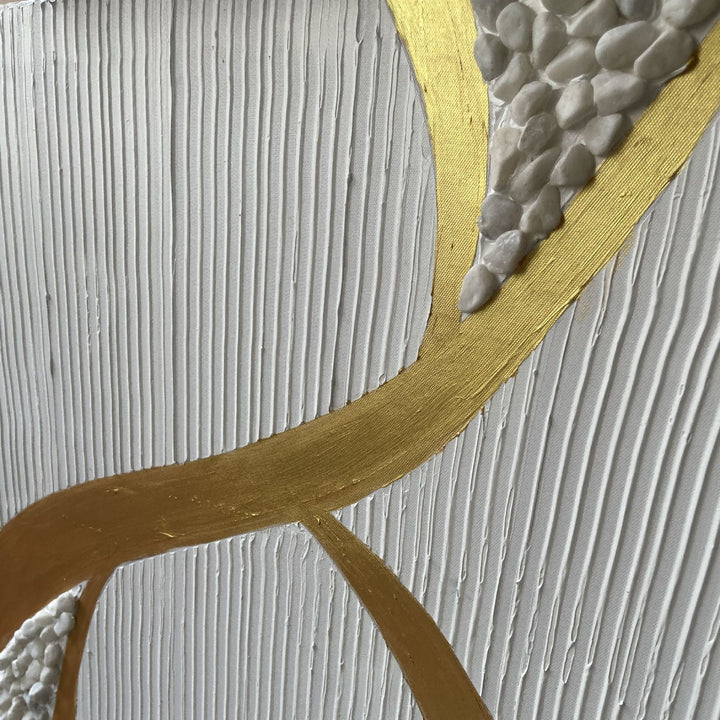 Texturiertes Gold Abstraktes Leinwandkunst
