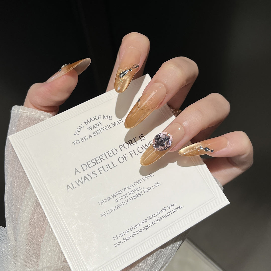 Glamouröse Lange Stiletto Press-On Nail Extensions Karnz