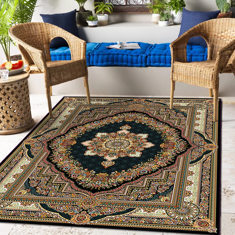 Elegante Vintage Blumen Teppich