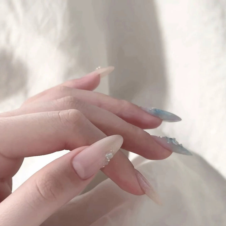 Künstlerische Glitter Stiletto Nagelverzierung