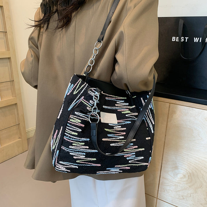 Bunte gestickte Hobo Tasche Karnz
