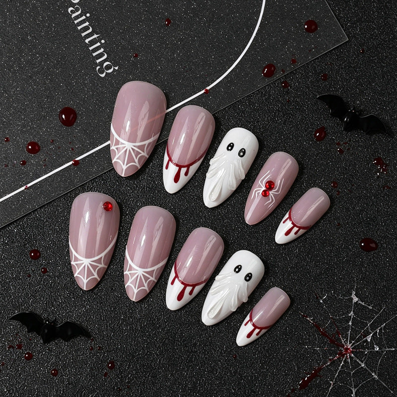 Kreatives Halloween-Themen Press-On Nail Set Karnz