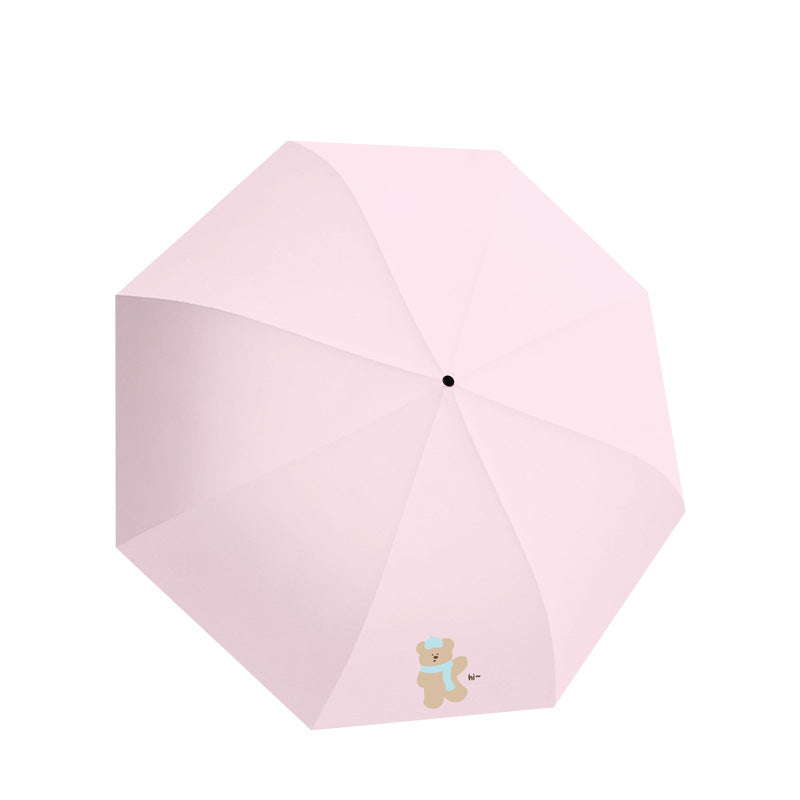 Damen Kinderfreundlicher Regenschirm mit lustigem Bärenmotiv Karnz