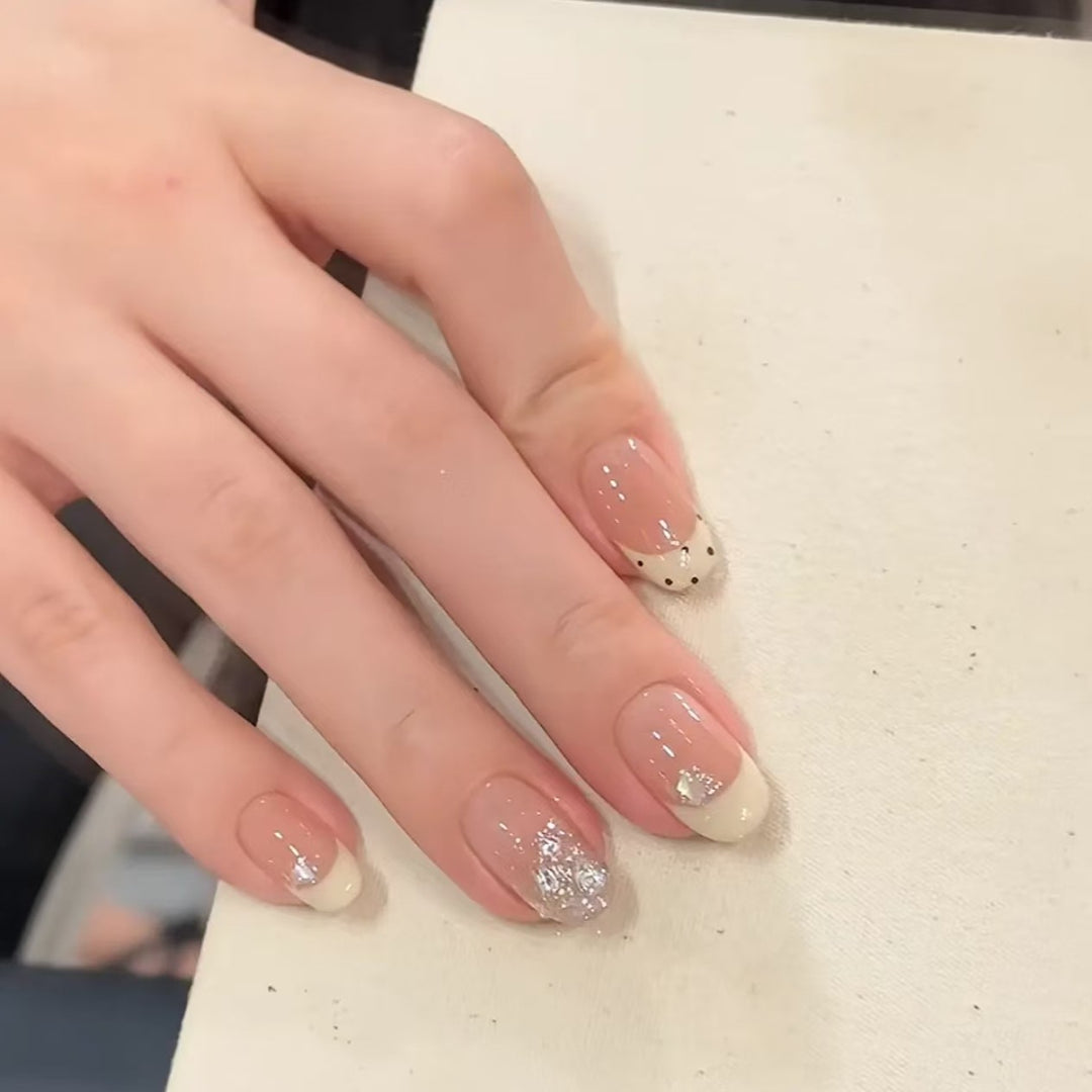 Elegante Französische Spitze Dekorative Nagelverlängerungen